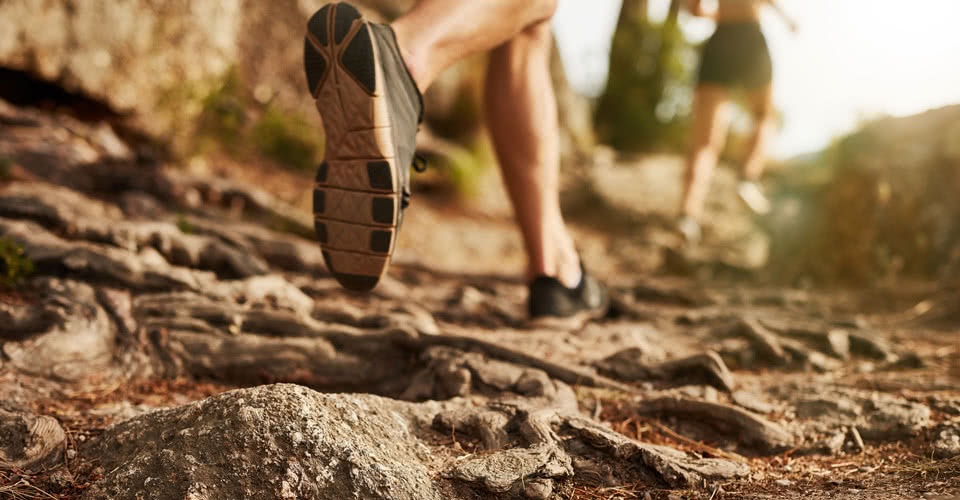 Friends Running on Trail